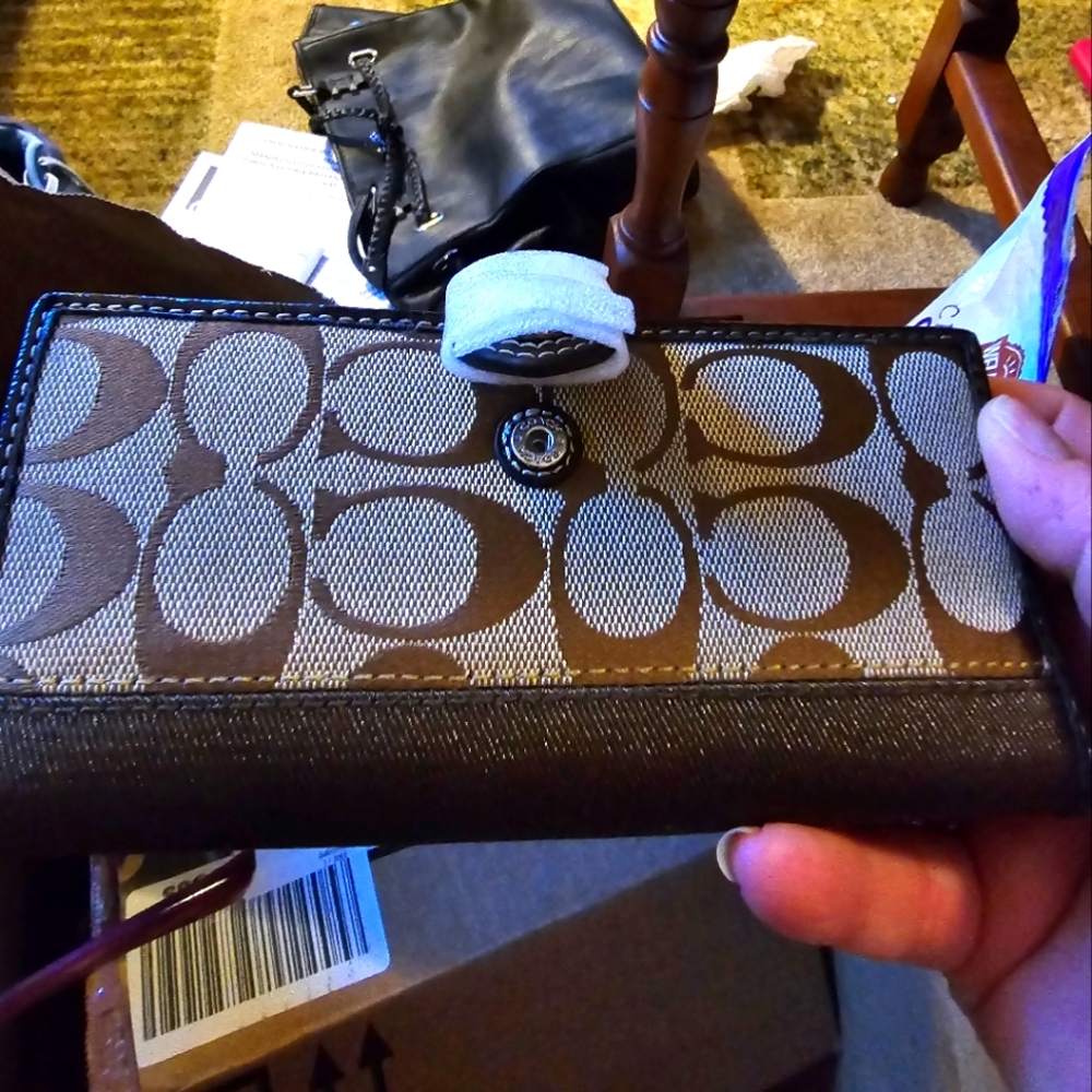 Coach monogram checkbook NWT MINT 2000s